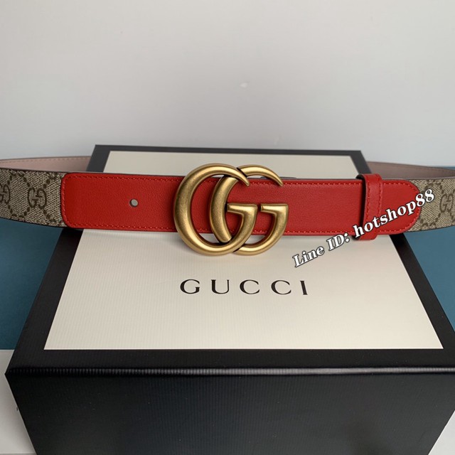 Gucci經典皮帶 古奇GGSupreme小牛皮腰帶 古奇2020早春新款  jjp1560